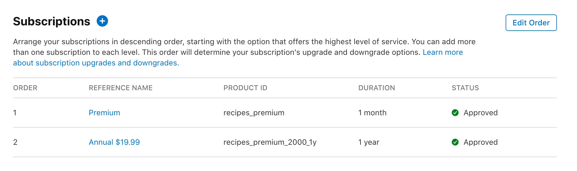 Choose subscription