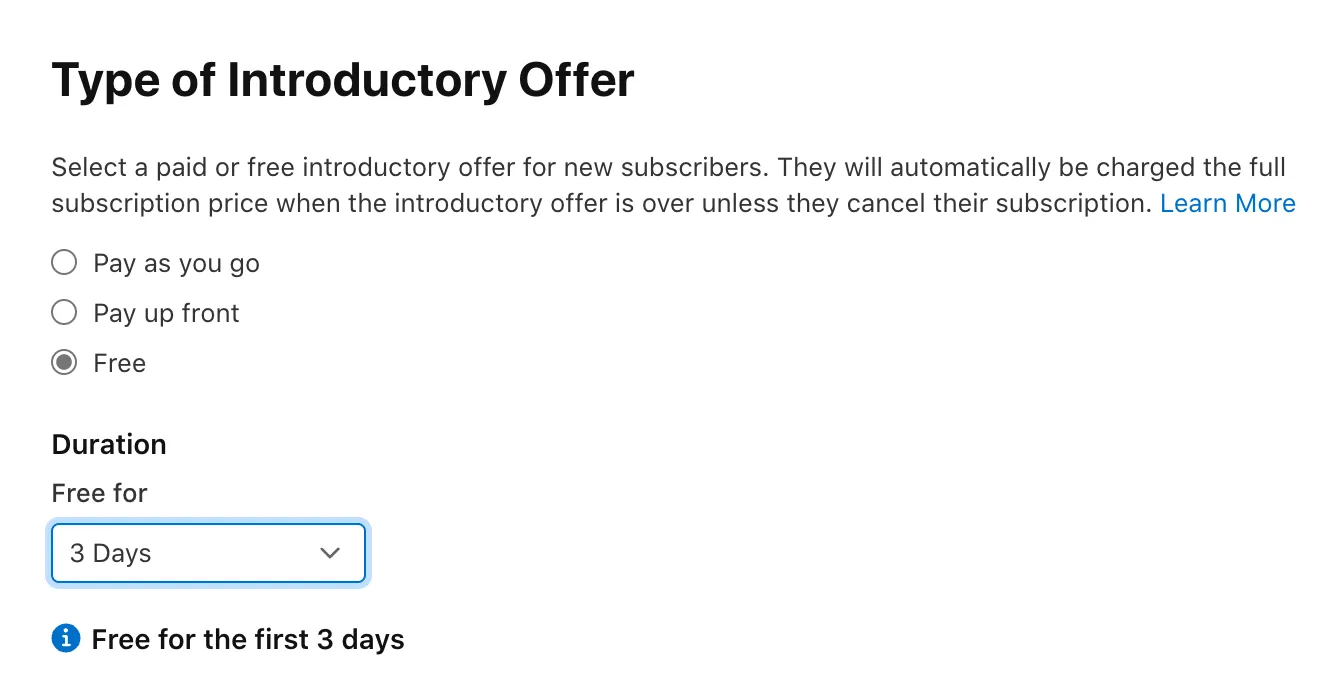 Free trial duration