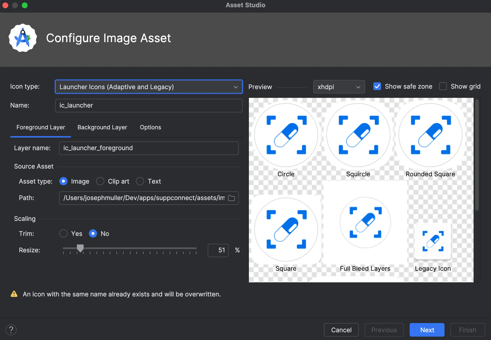 Configure Image Asset