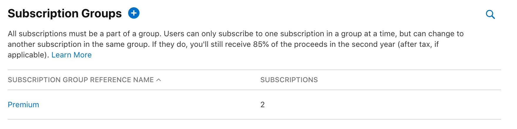 Subscription group