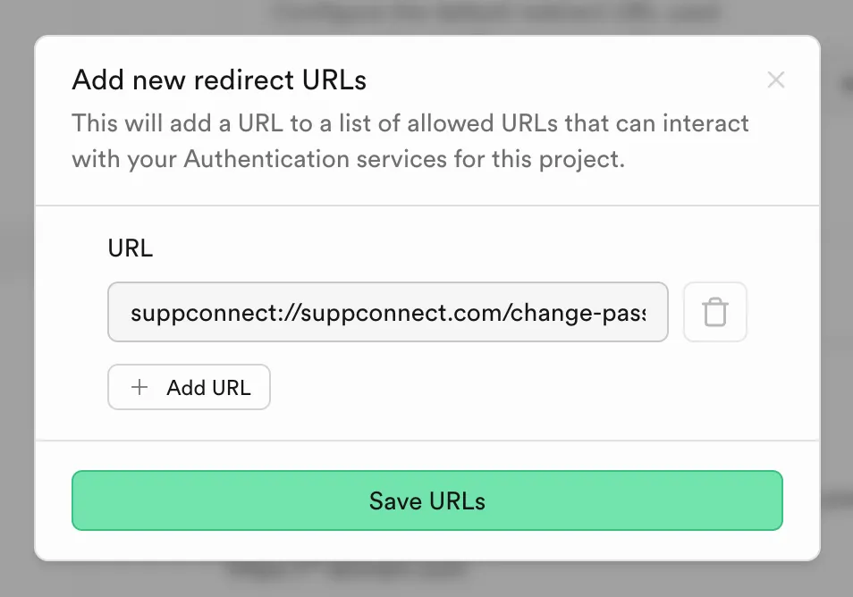 Supabase Redirect URL